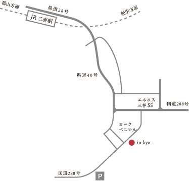 三春駅からの地図
